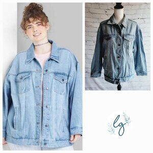 Wild Fable Women's Oversized Denim Trucker Jacket (XS) JKT7-AN